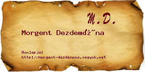 Morgent Dezdemóna névjegykártya